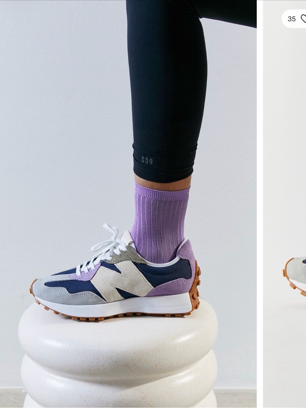 New Balance 327 Colorblock Sneakers - Picture 2 of 3